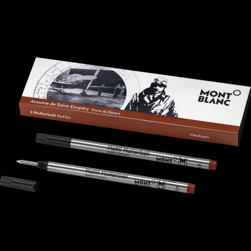 Montblanc Writers Edition Rollerball Refill Antoine de St. Exupery Medium Point 2 Pack