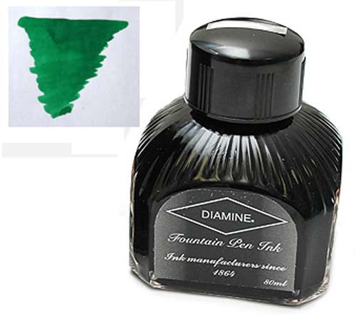 Diamine Refills Ultra Green Bottled Ink 80mL
