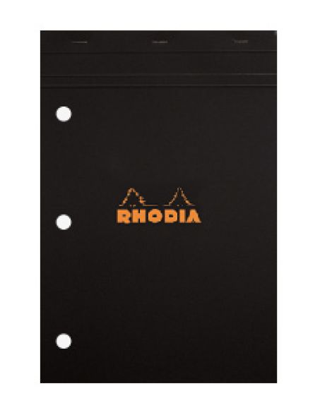 RHODIA RHODIA PAD  BLK 3 hole punch 8-1-4X11-3-4