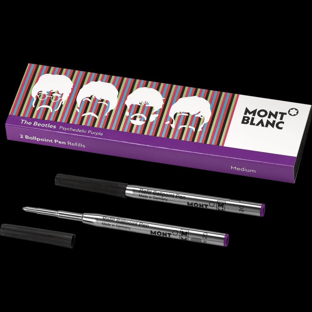 Montblanc- Ballpoint Refill- Beatles Psychedelic Purple Medium Point 2 Pack