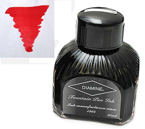 Diamine Refills Classic Red Bottled Ink 80mL