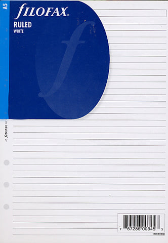 Filofax - Papers Ruled - White - Notepad - A5