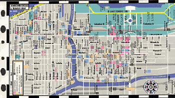 Filofax Papers Chicago Downtown Map  Pocket Size