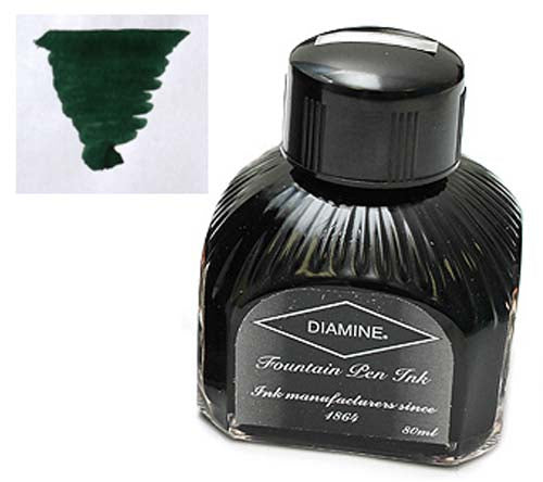 Diamine Refills Green/Black Bottled Ink 80mL