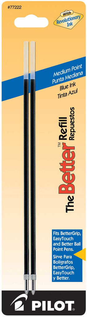 Pilot Ballpoint Better Refills - Blue Ink - Medium Point - 2 Pack