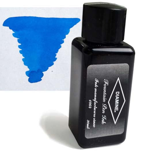Diamine Refills Mediterranean Blue 30mL Bottled Ink