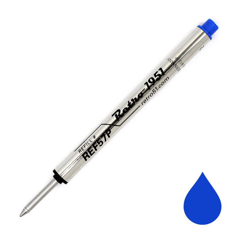 Retro 51 - Rollerball Refill for Tornado Pens - Retractable - Blue - 1 Refill