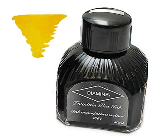 Diamine Refills Yellow Bottled Ink 80mL