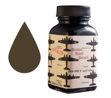 Noodler's Ink Refills V-mail Burma Road Brown Bottled Ink