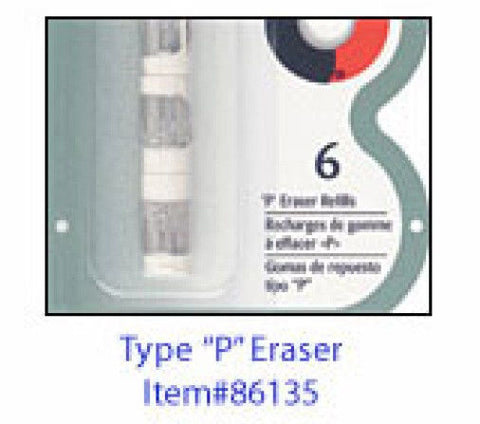 Sheaffer Refills Erasers Type P - 6Pk .7mm Pencil