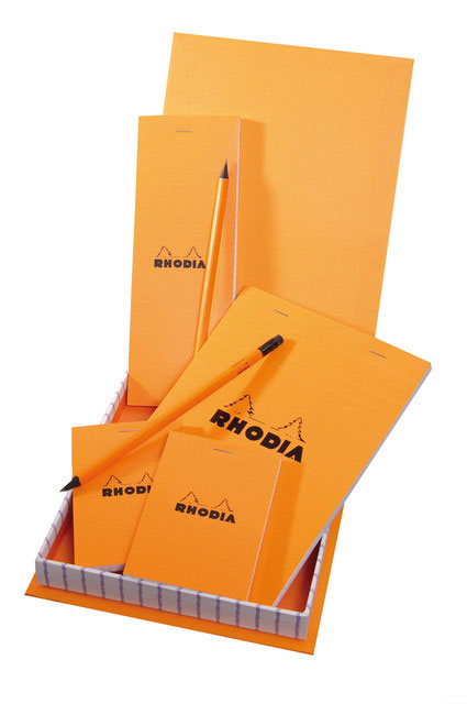 RHODIA RHODIA BOX ESSENTIAL (4 PADS + 2 PENCILS)