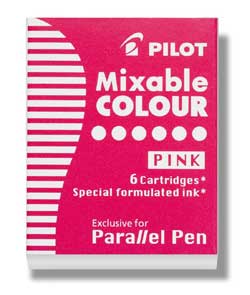 Pilot Refills Parallel - Pink 6 Pack  Fountain Pen Cartridge