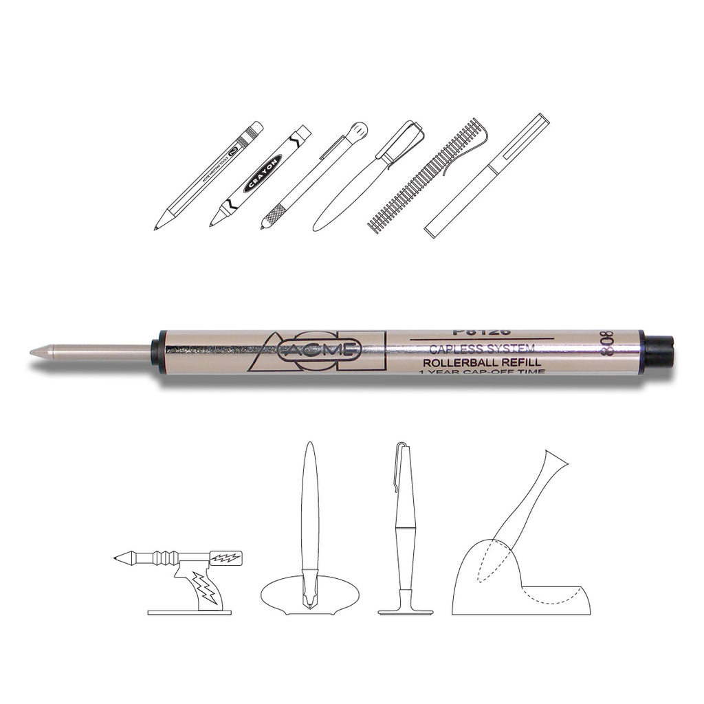 Acme Refills Black Collezione Material & Deskpens Rollerball Pen