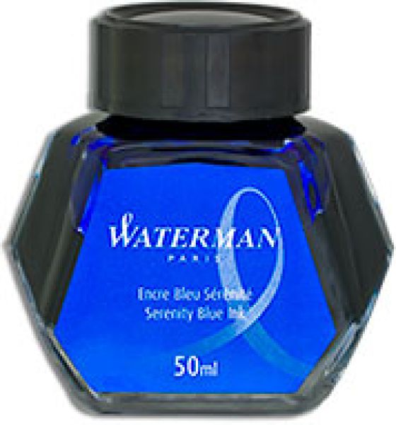 Waterman Fountain Pen Serenity Blue 50 ml Bottled Ink