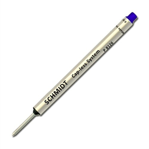 Schmidt Short Capless P8126 by Monteverde Rollerball Refills - Blue - Fine Point