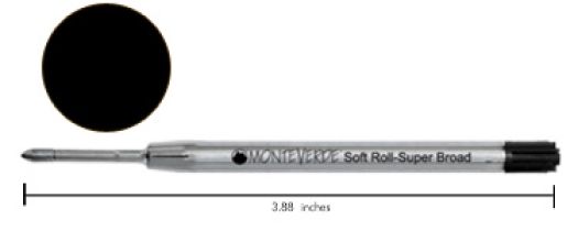 Monteverde Parker-Style Black 1.4mm Broad Soft Roll BP Refills