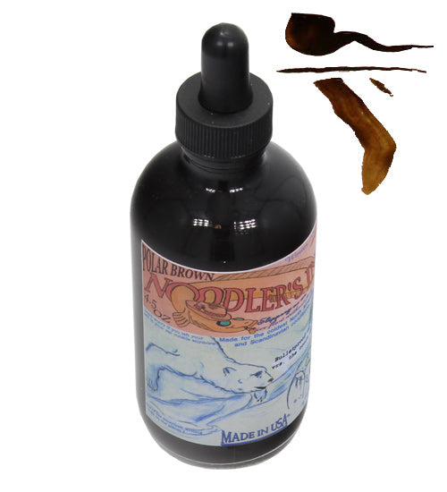 Noodler's Ink Refills Polar Brown 4.5oz w/ Free Fountain Pen Bottled Ink