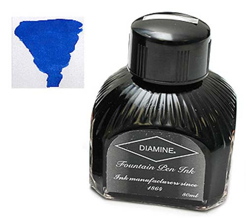 Diamine Refills Sapphire Blue Bottled Ink 80mL