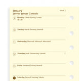 Filofax - Paper Refills - Pocket - Week Per Page - Cream - 4 Languages 2018