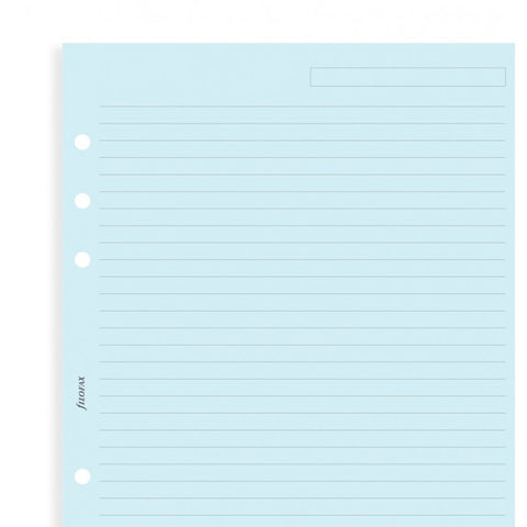 Filofax - Paper Refills - Ruled Notepaper - Personal - Blue