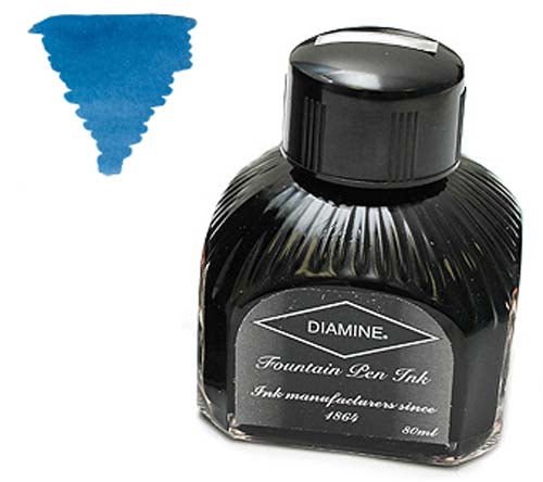 Diamine Refills Misty Blue Bottled Ink 80mL