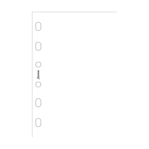 Filofax - Papers Plain Notepaper - White - Pocket Size