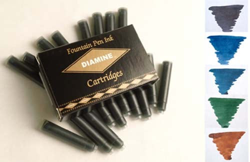 Diamine Refills Classic Mixed Set 20 Per Pack  Fountain Pen Cartridge