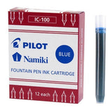 Pilot Namiki Fountain Pen Ink Cartridge - Blue 12pk Refill