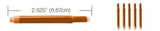 Lamy Refills by Monteverde Fountain Pen Cartridge - Flurorescent Orange (5-Pack)
