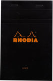 Rhodia Staplebound - Notepad - Black - Lined - 4.375 x 6.375
