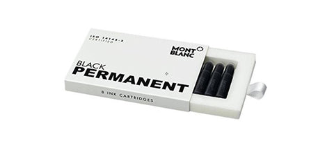 Montblanc Refills Permanent Black 8 per package Fountain Pen Cartridge