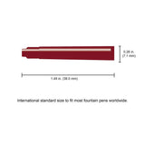 Monteverde Ink Cartridge Refills - International Size - Burgundy 6-pack