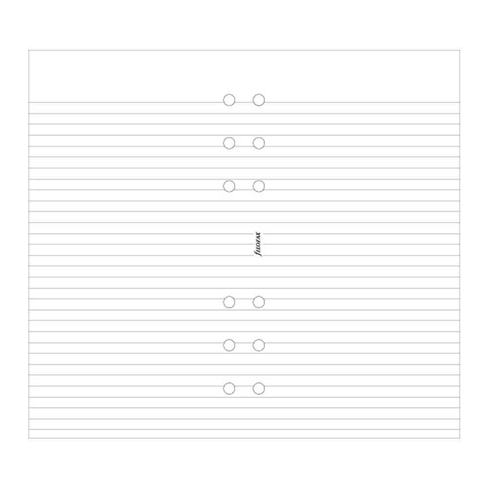 Filofax - Papers Ruled Notepaper - White -  Personal Size