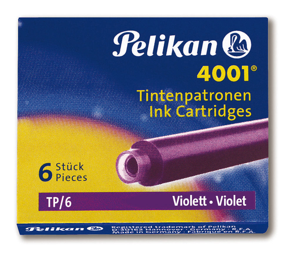 Pelikan Mini Fountain Pen Ink Cartridge Refills - Violet -