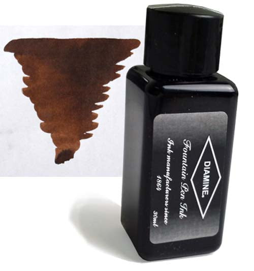 Diamine Refills Chocolate Brown 30mL  Bottled Ink