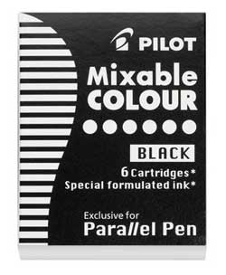 Pilot Refills Parallel - Black 6 Pack  Fountain Pen Cartridge