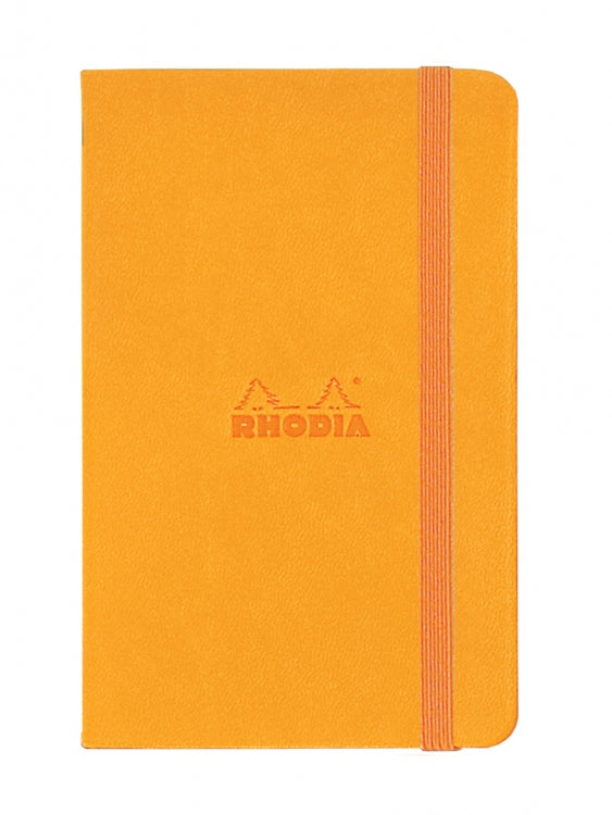 Rhodia Webnotebook Orange, Lined, Compact 3.5x5.5 for Easy Carry