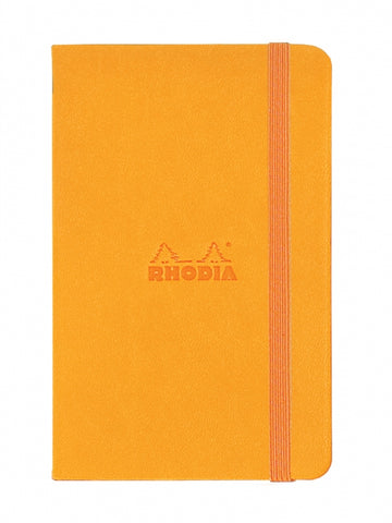 Rhodia Webnotebook Orange, Lined, Compact 3.5x5.5 for Easy Carry