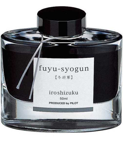 Namiki Pilot Iroshizuku Bottled Ink - Fuyu-Syogun - Snowy Season - Bluish Dark Grey
