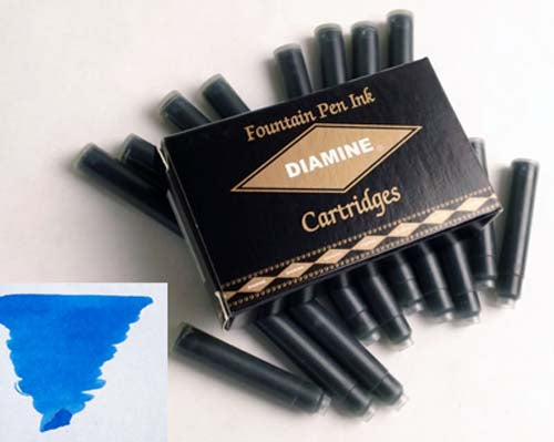 Diamine Refills Royal Blue Pack of 18  Fountain Pen Cartridge