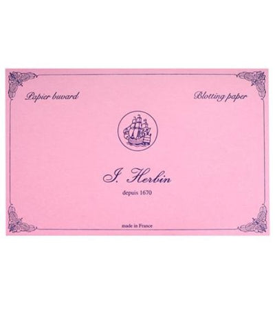 Herbin Blotter Paper Refills - 10 Sheets - Pink