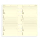 Filofax - Paper Refills - Pocket - Name, Address, Email, Telephone Number - Cream