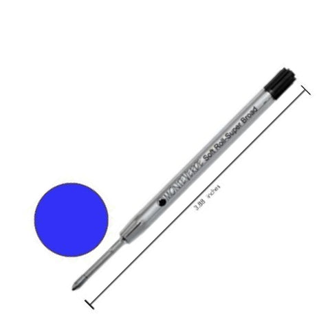 Monteverde Parker-Style Blue 1.4mm Broad Soft Roll BP Refills