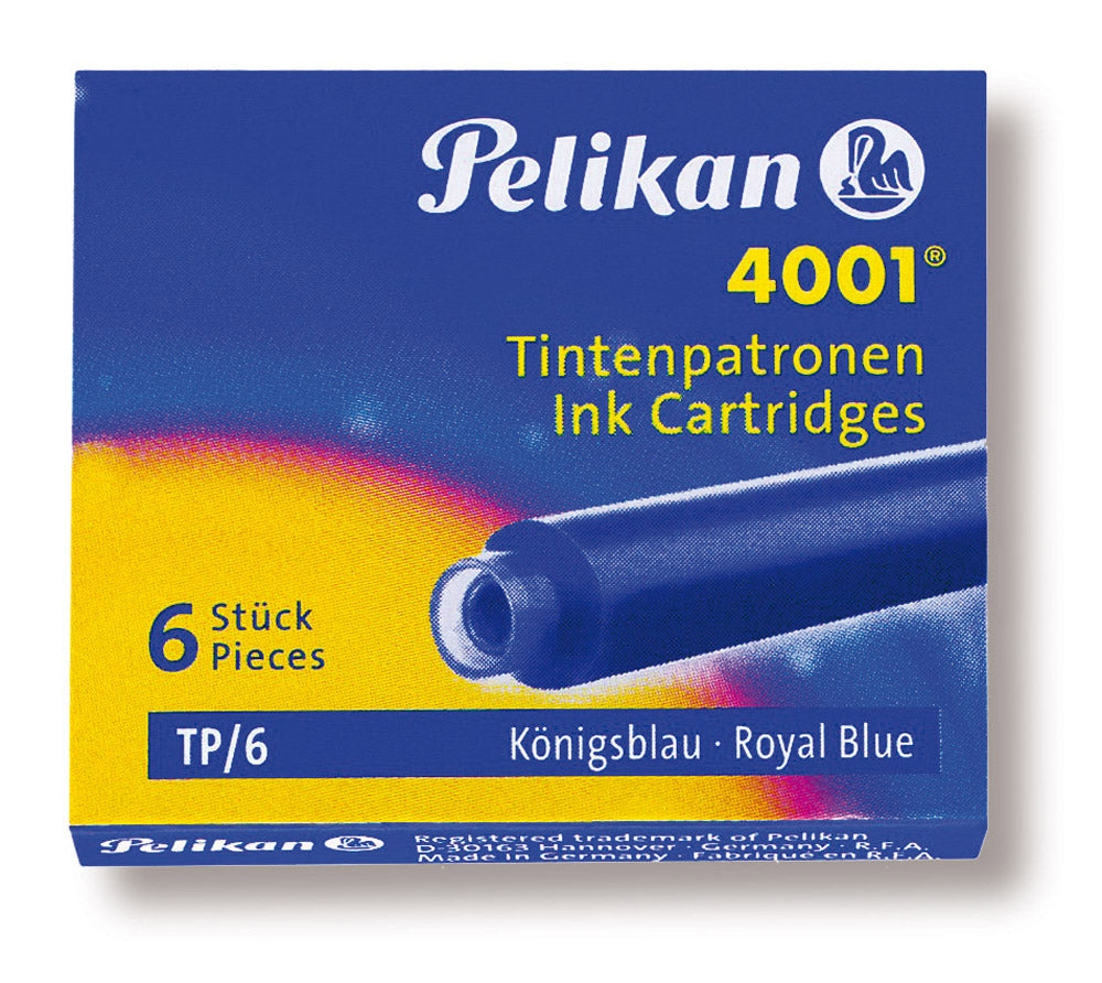 Pelikan Mini Fountain Pen Ink Cartridge Refills - Royal Blue -