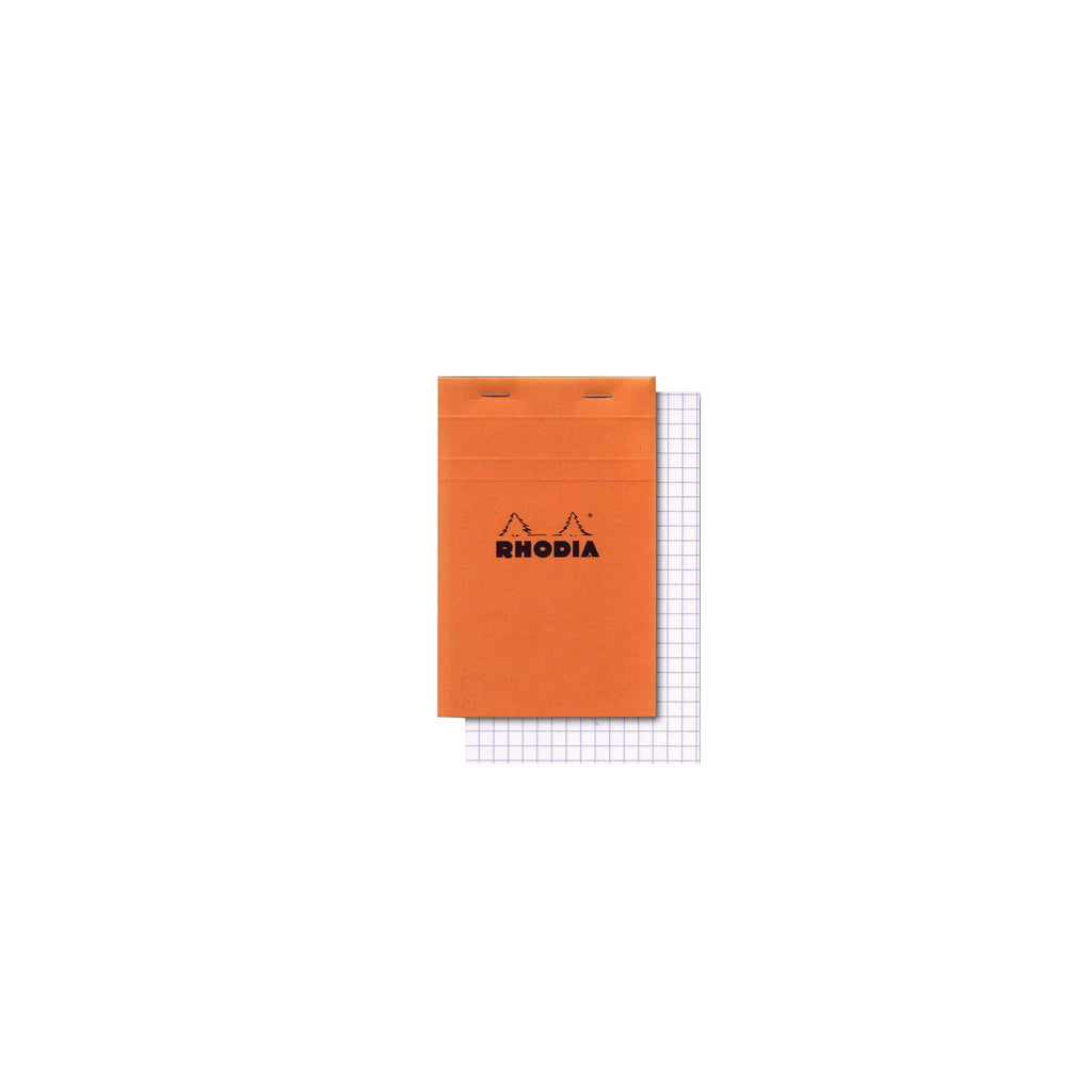 Rhodia Staplebound - Notepad - Orange - Graph - 4 X 6