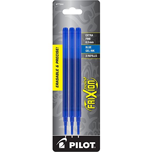 Pilot FriXion Point Erasable Ballpoint Pen Refill - Blue - Extra Fine Point - 3 Pack