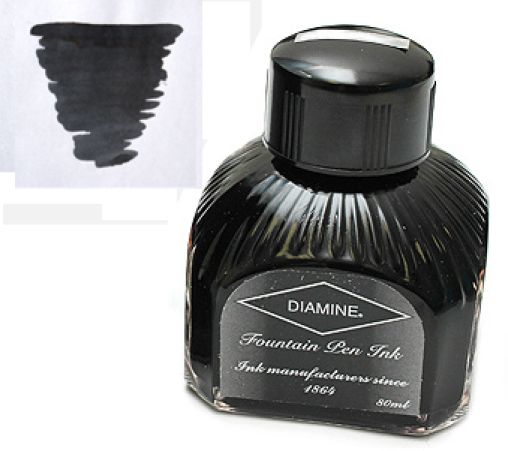 Diamine Refills Quartz Black  Bottled Ink 80mL