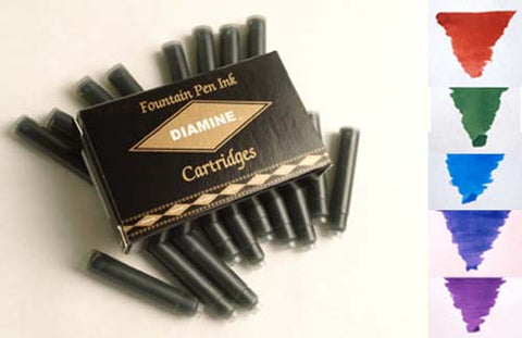 Diamine Refills Regal Mixed Set 20 Per Package  Fountain Pen Cartridge