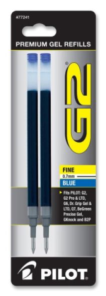 Pilot G2  - Refills -  Blue - Bold Point - Gel Pen