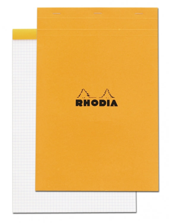 Rhodia Staplebound - Notepad - Orange - Graph - 8.25 x 12.5